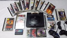 Sega Saturn Auction - Sega Saturn Console with two controllers and large lot of 23 games