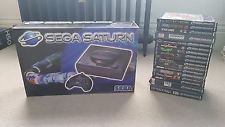 Sega Saturn Auction - Sega Saturn boxed with 18 games