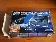 Sega Saturn Auction - Sega Saturn boxed, 13 games, 2 gamepads, 2 converter ROMs