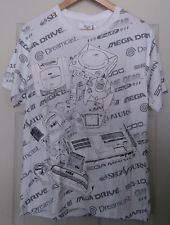 Sega Saturn Auction - Official Sega Saturn DC GG MD Mark III White Adult T-shirt L(JAP) M(UK) Japanese