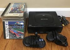 Sega Saturn Auction - Sega Saturn Black Console and 8 Games